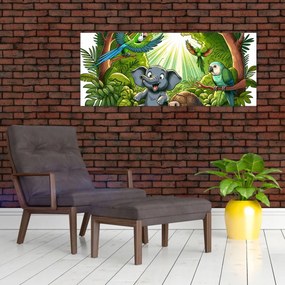 Kép - Vidám állatkák (120x50 cm)
