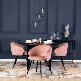 Elegáns Étkezőszék Rózsaszín Bársony Kárpittal. ADELE
