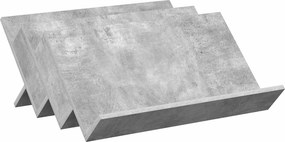 vidaXL Magazin állvány Beton Szürke 65 x 53 x 28,5 cm Faanyag