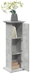 betonszürke szerelt fa bemutatóállvány tárolóval 31x30x90 cm