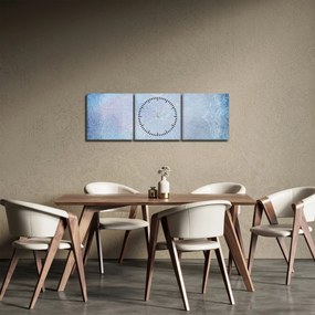 Kép - Mandalák kékszínben (órával) (90x30 cm)