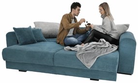 Extra tágas kanapé, kék, menta, világosszürke színű, GILEN BIG SOFA