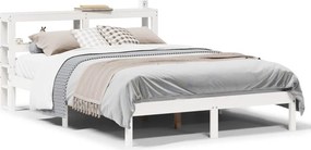 vidaXL fehér tömör fenyőfa ágy matrac nélkül 140x190 cm