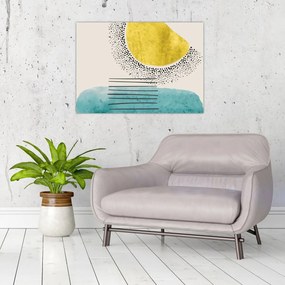 Kép - Absztrakt festmény a strandról N⁰2 (70x50 cm)