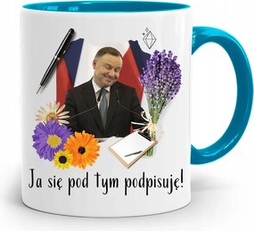 Duda András Kék Elnöki Bögre Neked, fényképes nyomattal