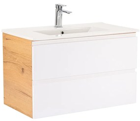 Vario Pull 80 alsó szekrény mosdóval tölgy-fehér