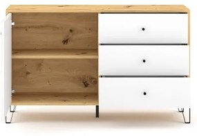 SULA komód artisan tölgy/fehér