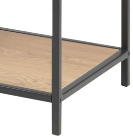 SARON könyvespolc, tölgy/fekete színben