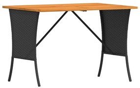 4 részes fekete polyrattan kerti ülőgarnitúra párnával L-alakú