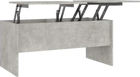 vidaXL betonszürke szerelt fa dohányzóasztal 102 x 50,5 x 46,5 cm