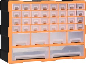 vidaXL többfiókos szervező 38 fiókkal 52 x 16 x 37,5 cm
