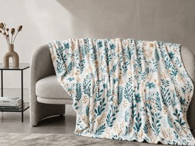 Mikroplüss pléd BOTANELLA, kék Méret: 200 x 220 cm