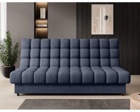 Kék zsenília kinyitható-tárolóhelyes kanapé 197 cm Clareta – ELTAP