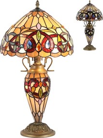 Prezent TIFFANY XXI. 1706 Asztali lámpa 2x60W/E27|1x7W/E14 IP20