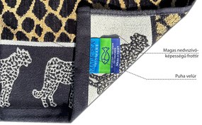 Afrika barna leopárd strandtörölköző