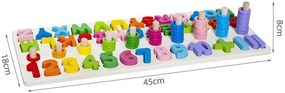 Wooden alphabet and numbers puzzle