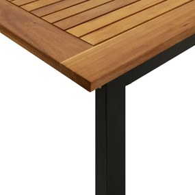 tömör akácfa kerti asztal U-alakú lábakkal 200 x 90 x 75 cm