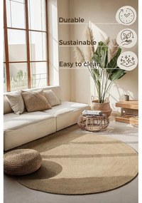 Elefántcsont színű kétoldalas juta kerek szőnyeg ø 200 cm Braided Ivory – Hanse Home