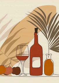 Poszter 64x90cm Bor a pálmafák mellett