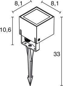Novolux BARNI 551B-L0108A-04 Kerti reflektor 1x8W/LED 430LM IP65