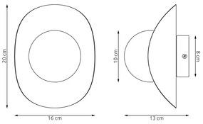 FIERO fali lámpa 1xG9/8W/230V fekete