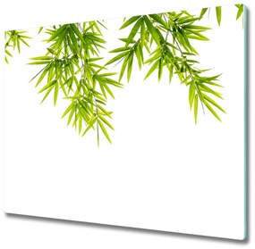 Üveg vágódeszka bambusz levelek 60x52 cm
