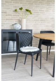 Mesterséges báránybőr ülőpárna, fehér, 35 cm