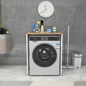 Washing mosógépszekrény, fehér-atlanti fenyő, 65 cm