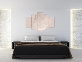 Kép - Bézs színű levelek N⁰2 (150x105 cm)