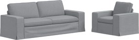 vidaXL Kanapé 2 pcs Világosszürke 182 x 80 x 82 cm szövet