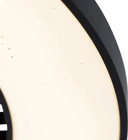 Mennyezeti ventilátor fekete csillag effektussal 60cm LED-del, dimmelhető, távirányítóval - Climo