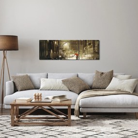 Kép - Nő egy esős éjszakán (órával) (90x30 cm)
