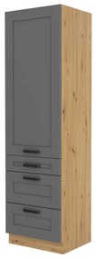 Élelmiszer szekrény Lucid 60 DKS 210 3S 1F (artisan tölgy + dustgrey). 1045609