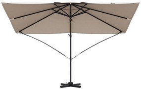 Cantilever Roma Napernyő Taupe és Fekete 352 x 251 x 260 cm
