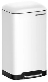 SLOW lassan záródó szemetes, 30l, fehér SongmicsHome