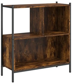 füstös tölgy színű szerelt fa könyvszekrény 72 x 28 x 77,5 cm