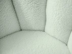 Forgatható design karosszék BLOOM lábtartóval, világoszöld
