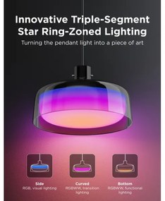 Govee - LED RGBICWW Fényerőszabályozható kábeles csillár LED/21W/230V matt Wi-Fi