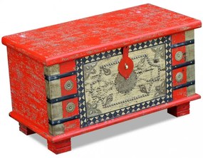 80x40x45 cm Piros mangófa tárolóláda