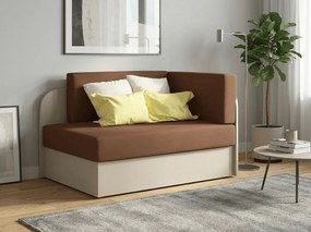 Kis kinyitható kanapé ROSA, barna/bézs