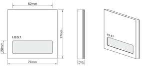 LDST AL-01-SS-BZ5 - ALEX lépcsővilágító 5xLED/1,2W/230V matt króm