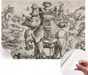 Fotótapéta Öntapadós tapéta a szobába Groteszk csata 312x219 cm