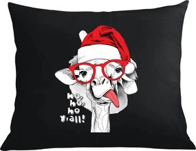 Párna párnahuzat Vicces karácsonyi zsiráf