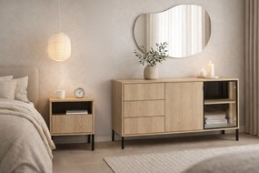 Harmona éjjeliszekrény 40 cm fiókkal - lindberg tölgy