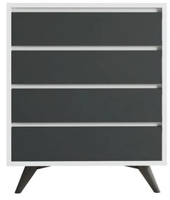 Suvera White and Anthracite komód