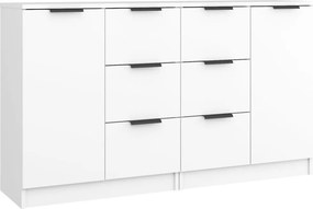 vidaXL 2 db fehér szerelt fa tálalóasztal 60 x 30 x 70 cm