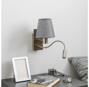 Brilagi - LED Fali lámpa NUBILA 1xE27/25W/230V + LED/3W króm/szürke