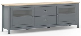 Szürkészöld borovi fenyő TV-állvány 180x59x40 cm Misti – Marckeric