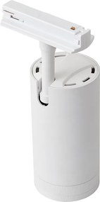 Modern fehér spotlámpa 1 fázisú sínrendszerhez LED-del, forgatható és dönthető - Iconic Zoom