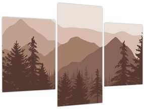 Kép - Barna hegyek N⁰2 (90x60 cm)